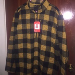 North face pull over plaid coat